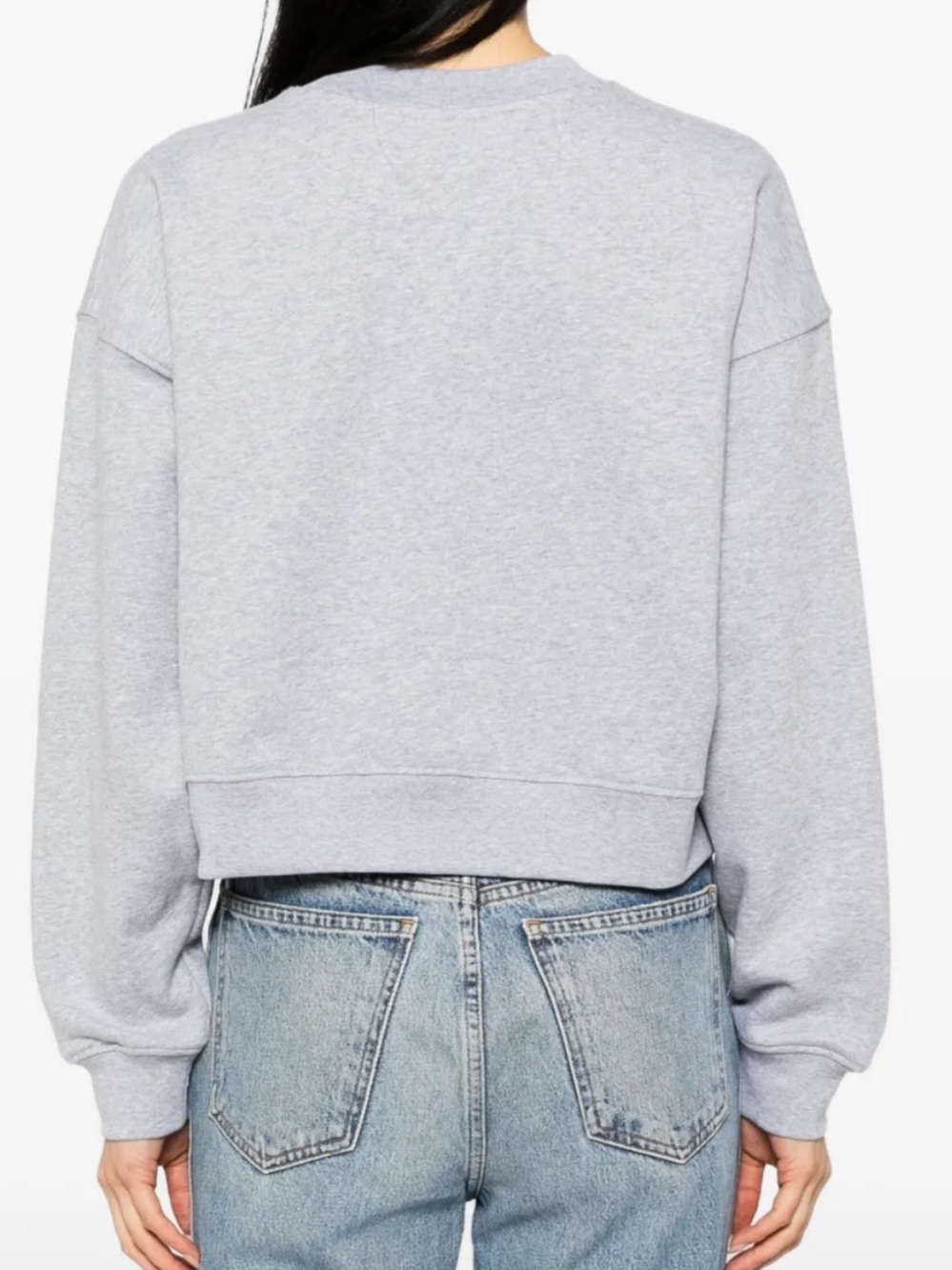 Reformation Gray Organic Cotton Cropped Sweatshirt XS - Picture 4 of 11